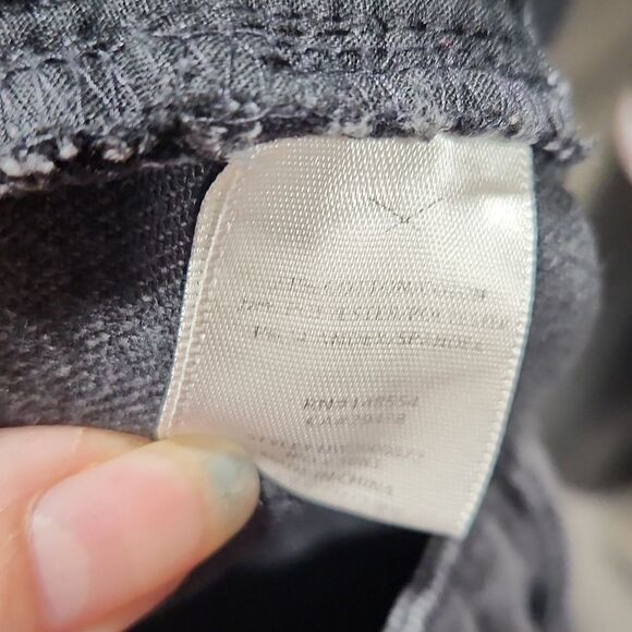 Black Washed Unpublished Raw Hem Flare Jeans - Picture 6 of 8